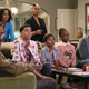 Laurence Fishburne, Tracee Ellis Ross, Marcus Scribner, Jenifer Lewis, Miles Brown, Marsai Martin, Anthony Anderson (ABC/Patrick Wymore)